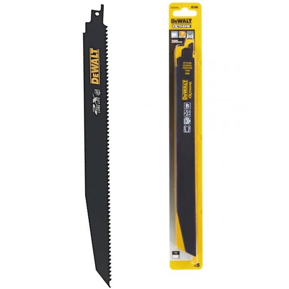 Полотна универсальные для сабельной пилы DeWalt DT2316L-QZ 305 мм (5 шт)