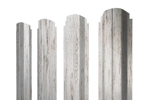 Штакетник П-образный A фигурный Grand Line 0,45 Print Elite Snow Wood TwinColor