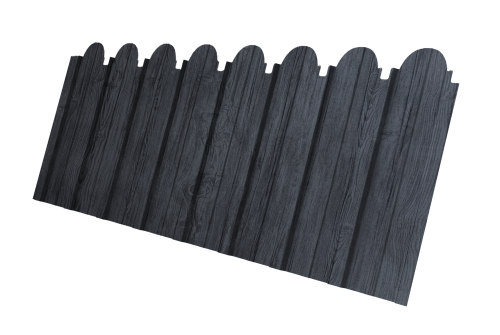 Профнастил C10A фигурный Grand Line 0,45 Print Premium Grey Wood TwinColor