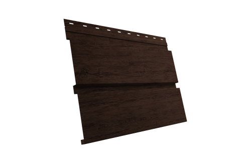 Софит металлический Квадро Брус Grand Line без перфорации 0,45 Print-Double Premium с пленкой Antique Wood