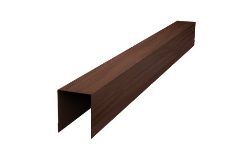 Планка опорная составная внутренняя для забора жалюзи Palermo Grand Line 0,45 Print Elite Choco Wood TwinColor (3м)