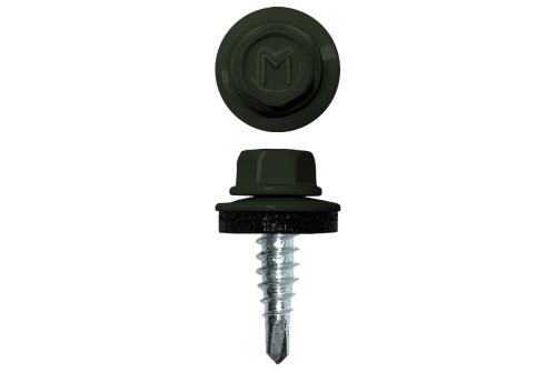 Саморез по металлу Daxmer 4,8х19 RAL 6020 (250) сверло №2