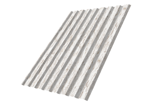 Профнастил С20A Grand Line 0,45 Print Elite Snow Wood TwinColor