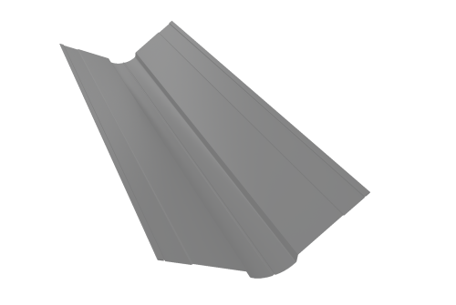 Планка ендовы верхней фигурной 100х100 Grand Line 0,5 Satin с пленкой RAL 9006 бело-алюминиевый (2м)