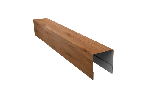 Планка боковая для забора из сайдинга Блок-хаус new Grand Line 0,45 Print Premium Pine Wood Fresh (3м)