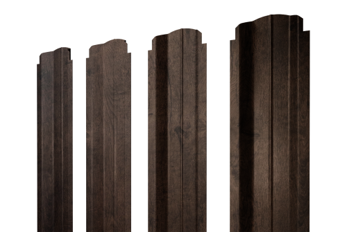 Штакетник П-образный B фигурный Grand Line 0,45 Print-Double Elite Antique Wood
