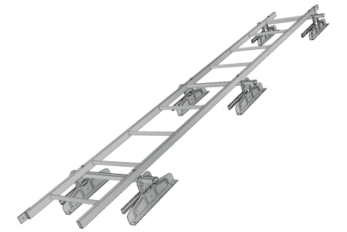 Лестница кровельная для фальца RAL 9006 (3м)