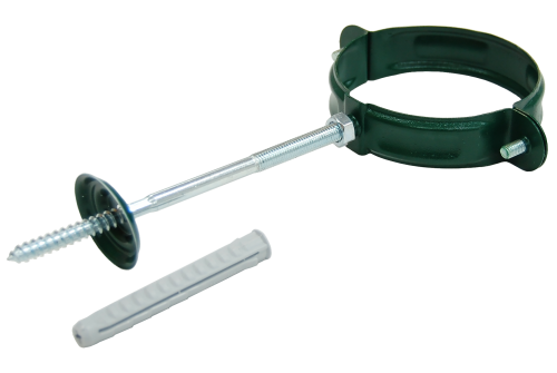 Хомут трубы GL PU 90 мм RAL 6005 зеленый мох