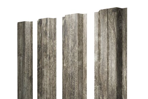 Штакетник П-образный A с прямым резом Grand Line 0,45 Print Elite Nordic Wood TwinColor