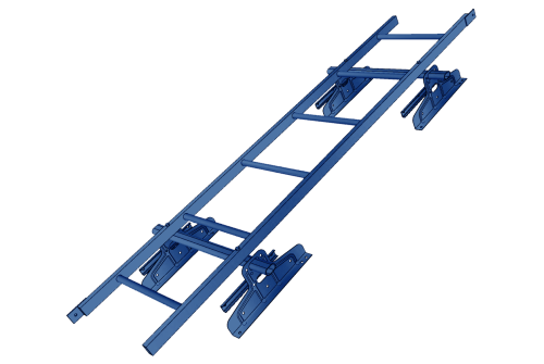 Лестница кровельная для фальца RAL 5005 (1,92м)