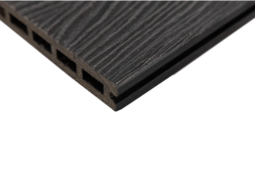 Доска-ступень старт ДПК Grand Line 160х22мм 3D Wood графит 4м