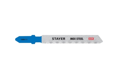 Полотно для лобзика Stayer Professional T118GF 50x1,1мм по металлу, Т-хвостовик, Bi-Metal, 2шт (15994-1.1_z02)
