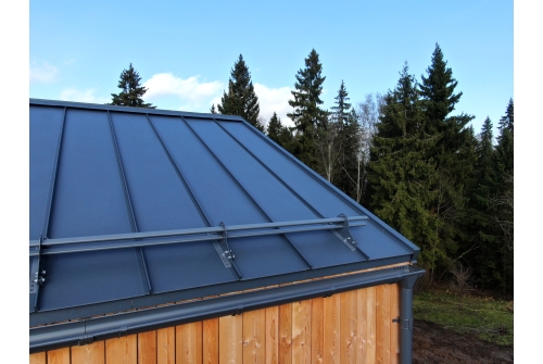 Кликфальц Pro Grand Line 0,5 Rooftop Бархат с пленкой на замках RAL 7024 мокрый асфальт