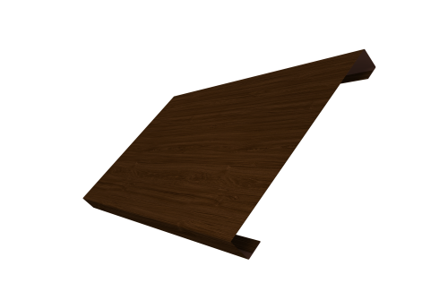Ламель лицевая 200 забора жалюзи Texas Grand Line 0,45 Print Elite Choco Wood TwinColor