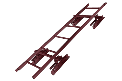 Лестница кровельная для фальца RAL 3005 (1,92м)
