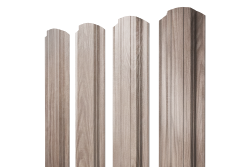 Штакетник Прямоугольный фигурный Grand Line 0,45 Print Elite White Wood TwinColor