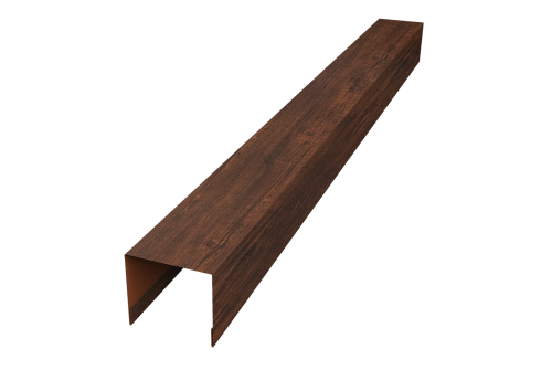 Стойка боковая крепежная для забора жалюзи Palermo Grand Line 0,45 Print Premium Cherry Wood Dark FTC (2,5м)