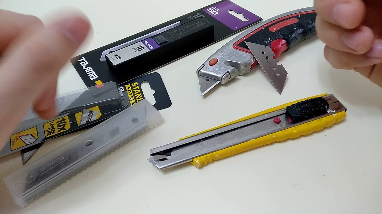 Нож с автофиксацией лезвия 18 мм Tajima QUICKBACK