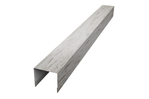 Стойка боковая крепежная для забора жалюзи Palermo Grand Line 0,45 Print Elite Snow Wood TwinColor (3м)