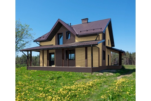 Фасадная панель Grand Line Клинкерный кирпич Design песочный со швом RAL 9005