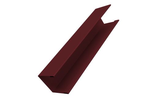 Крышка для забора жалюзи Milan Slim Grand Line 0,45 PE-Double RAL 3005 красное вино (2,5м)
