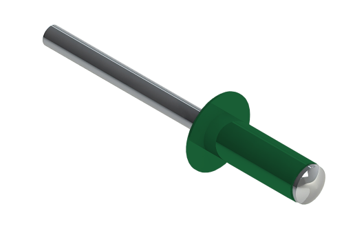 Заклёпка вытяжная Daxmer 4,0х10 RAL 6029 (10х1000шт) ал/ст