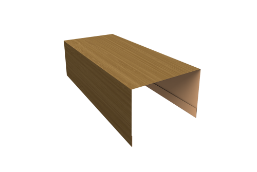 Крышка для забора из сайдинга ЭкоБрус Grand Line 0,45 Print Elite Honey Wood TwinColor (2,5м)