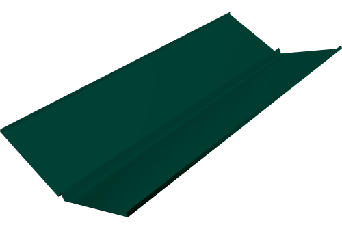 Планка ендовы нижней с компенсатором Grand Line 0,45 PE-Double с пленкой RAL 6005 зеленый мох (2м)