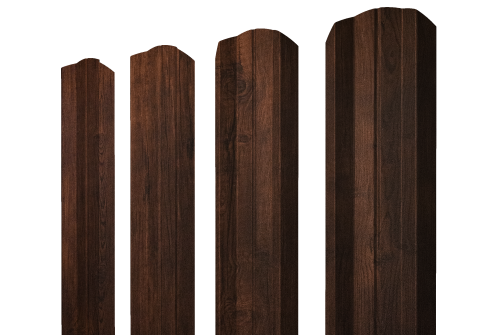 Штакетник М-образный A фигурный Grand Line 0,4 Print Premium Cherry Wood Dark FTC