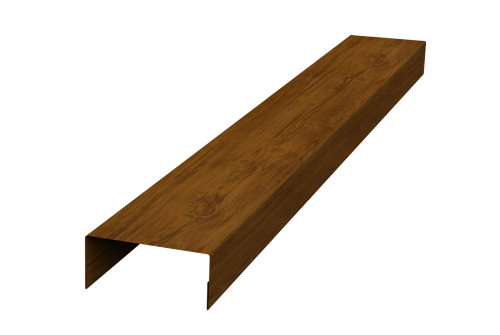 Крышка 45х20 для забора жалюзи Texas Grand Line 0,45 Print Elite Golden Wood TwinColor (2м)