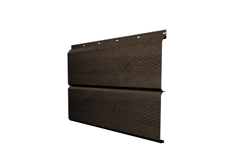 Софит металлический ЭкоБрус 0,345 Grand Line с перфорацией 0,45 Print Premium Antique Wood TwinColor