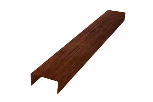 Крышка забора для горизонтального монтажа штакетника Grand Line 0,45 Print Premium Cherry Wood Fresh TwinColor (3м)