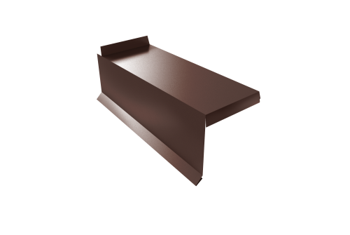 Планка торцевая сегментная Квадро профи Grand Line Левая 0,5 PurPro Matt 275 RAL 8017 шоколад