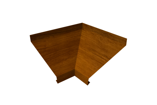 Угол отлива внутренний 150 Grand Line 0,45 Print-Double Premium с пленкой Golden Wood Intense F