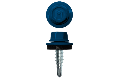 Саморез по металлу Daxmer 4,8х19 RAL 5005 (250) сверло №2