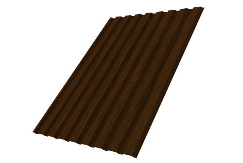 Профнастил С20A Grand Line 0,45 Print Elite Choco Wood TwinColor
