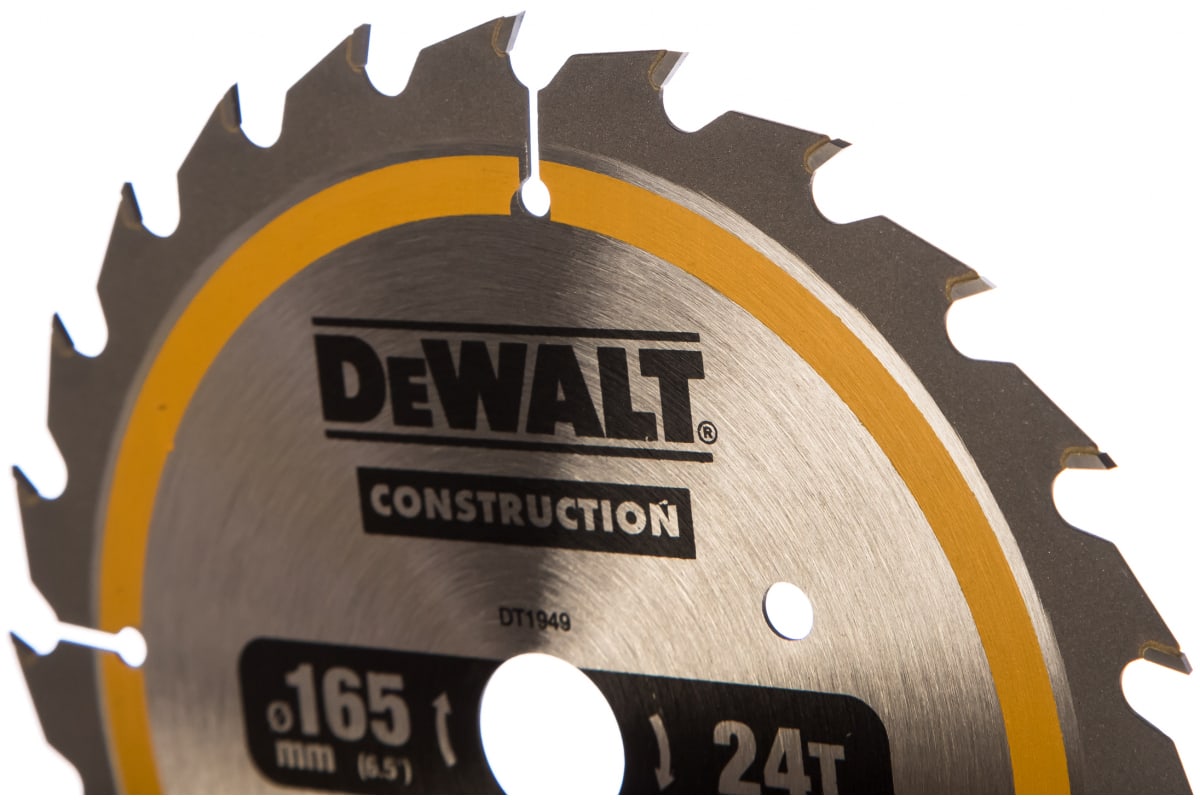 Диск пильный DeWalt Construction по дереву с гвоздями 165x20 24T DT1949