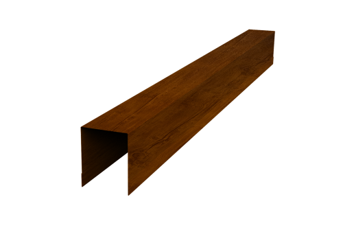 Планка опорная составная внутренняя для забора жалюзи Palermo Grand Line 0,45 Print-double Premium Golden Wood Intense F (2м)