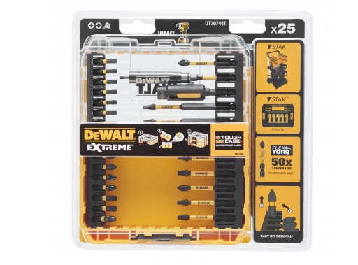 Набор бит и насадок DeWalt EXTREME FlexTorq в кейсе (25 шт)