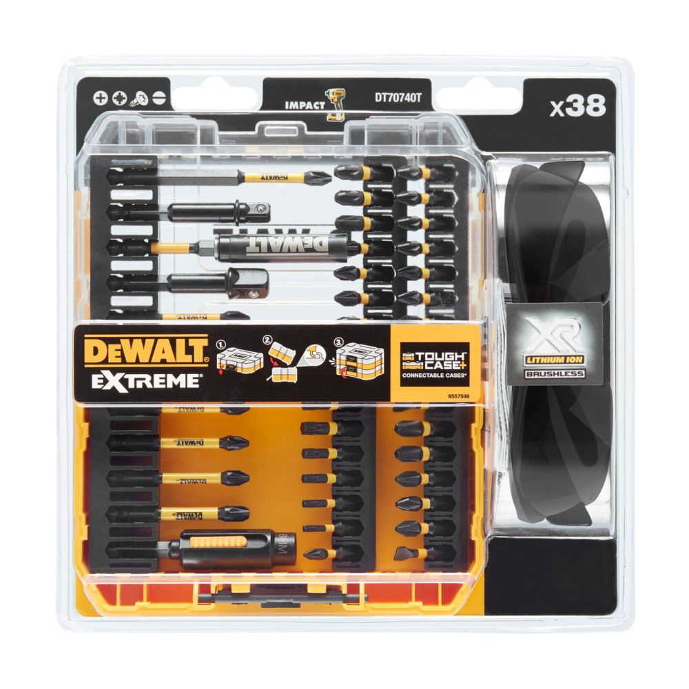 Набор ударных бит DeWalt FlexTorq (38 шт) в кейсе + очки
