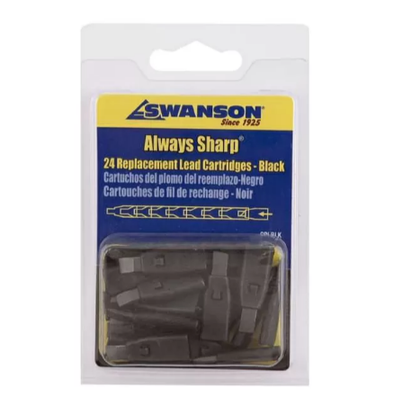 Грифели для карандаша Swanson Always Sharp, черные (24 шт)