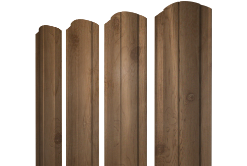 Штакетник Круглый фигурный Grand Line 0,45 Print Premium Pine Wood Fresh