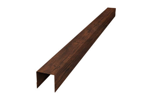 Планка вертикальная обратная для забора жалюзи Palermo Grand Line 0,45 Print-Double Premium Cherry Wood Dark F (3м)