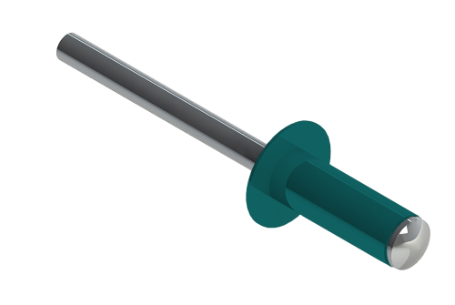 Заклёпка вытяжная Daxmer 4,0х10 RAL 5021 (10х1000шт) ал/ст