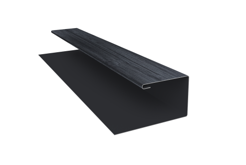 Планка П-образная Экобрус Grand Line 0,45 Print Premium Grey Wood TwinColor (2м)