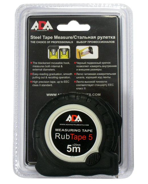 Рулетка измерительная ADA RubTape 5