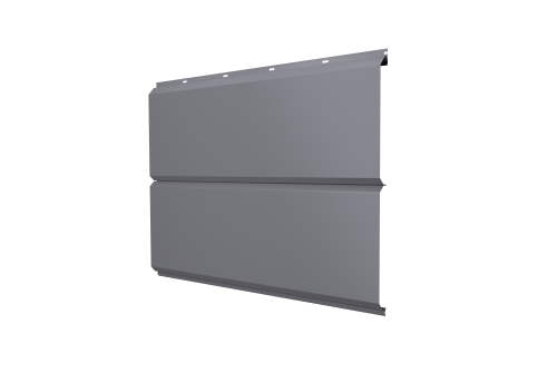 Софит металлический ЭкоБрус new Grand Line без перфорации 0,5 Satin с пленкой RAL 7004 сигнальный серый