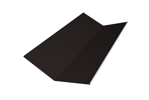 Планка ендовы нижней 300х300 Grand Line 0,5 Satin с пленкой RAL 9005 черный (3м)
