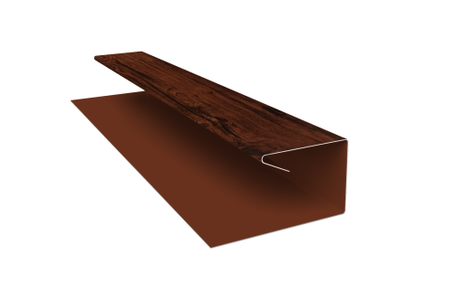 Планка П-образная завершающая сложная (КД) 0,45 Print Elite Cherry Wood TwinColor (3м)