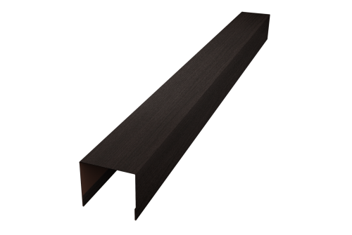Стойка боковая крепежная для забора жалюзи Palermo Grand Line 0,45 Print Elite Coffee Wood TwinColor (3м)